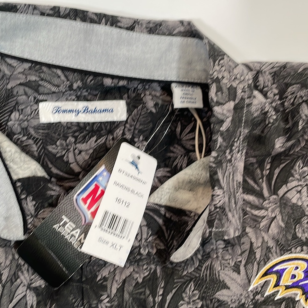 Baltimore Ravens Custom Tommy Bahama Shirt NWT XLT Hawaiian Button Down NEW - Picture 5 of 13